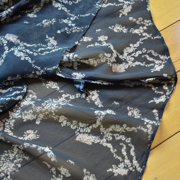 CLUB MONACO Sheer Silk Tunic Dress with Drawstring Waist Size 2 - Picture 9 of 12